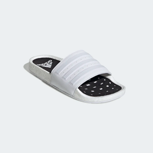 Adidas ADILETTE BOOST WHITE SLIDES - US Men's Size: 4 - Picture 4 of 8