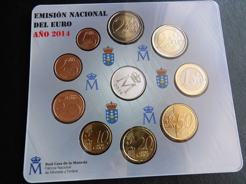 Spain 2014 year coin set from 1 cent - 2 euro 9 coins 5,88 euro in folder - Picture 9 of 13