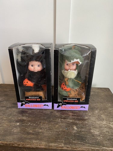 Vintage Motion-ettes of Halloween Kid Battery Operated Skunk Alligator NICE!! - Picture 14 of 16