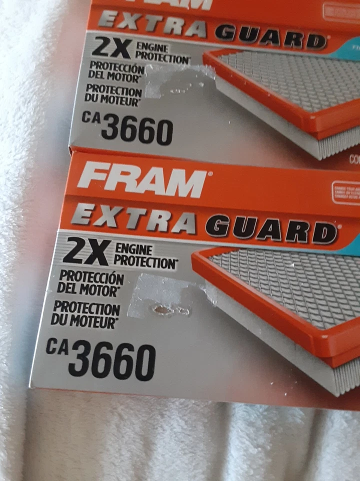 2x - Filtros de Aire Marco Protector Extra Marco Parte #CA3660 - NUEVO Foto 3 de 4