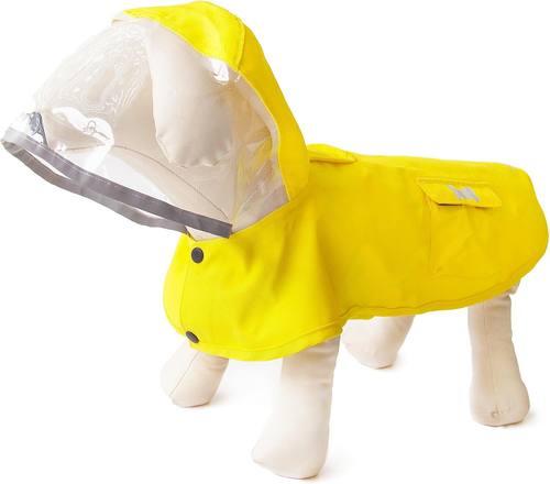 Dog Raincoat,Waterproof Rain Poncho with Hoodie, High Reflective Adjustable Pet  - Bild 12 von 12