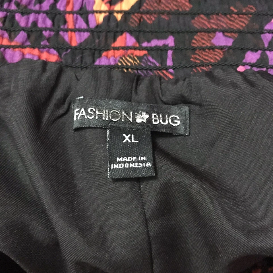 Fashion Bug Size XL Tiered Ruffled Skirt Multicolor Aztec Print Elastic Waist  - Image 3 of 4