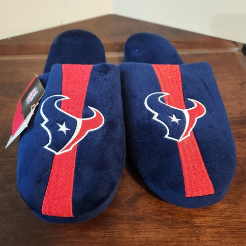 NEW Houston Texans NFL Men's FOCO Memory Foam Slide Slippers Navy Size M - Picture 2 of 7