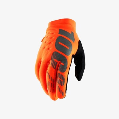 100% Brisker Winter Neopren Handschuhe / Neon Orange / MX MTB Motocross Größe XL