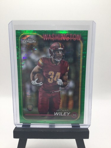 2024 Topps Chrome Rookie Michael Wiley #300 Green Geometric /99 COMMANDERS