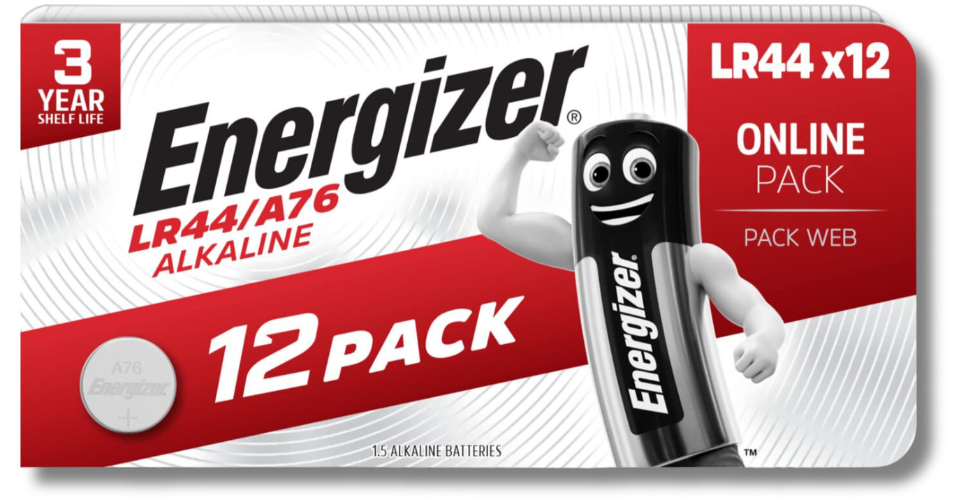 12x ENERGIZER LR44 Batteries A76 AG13 1.5V Alkaline Coin Cell *LONG EXPIRY*