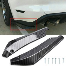 Universal 2x Car Carbon Fiber Rear Bumper Lip Diffuser Splitter Canard Protector