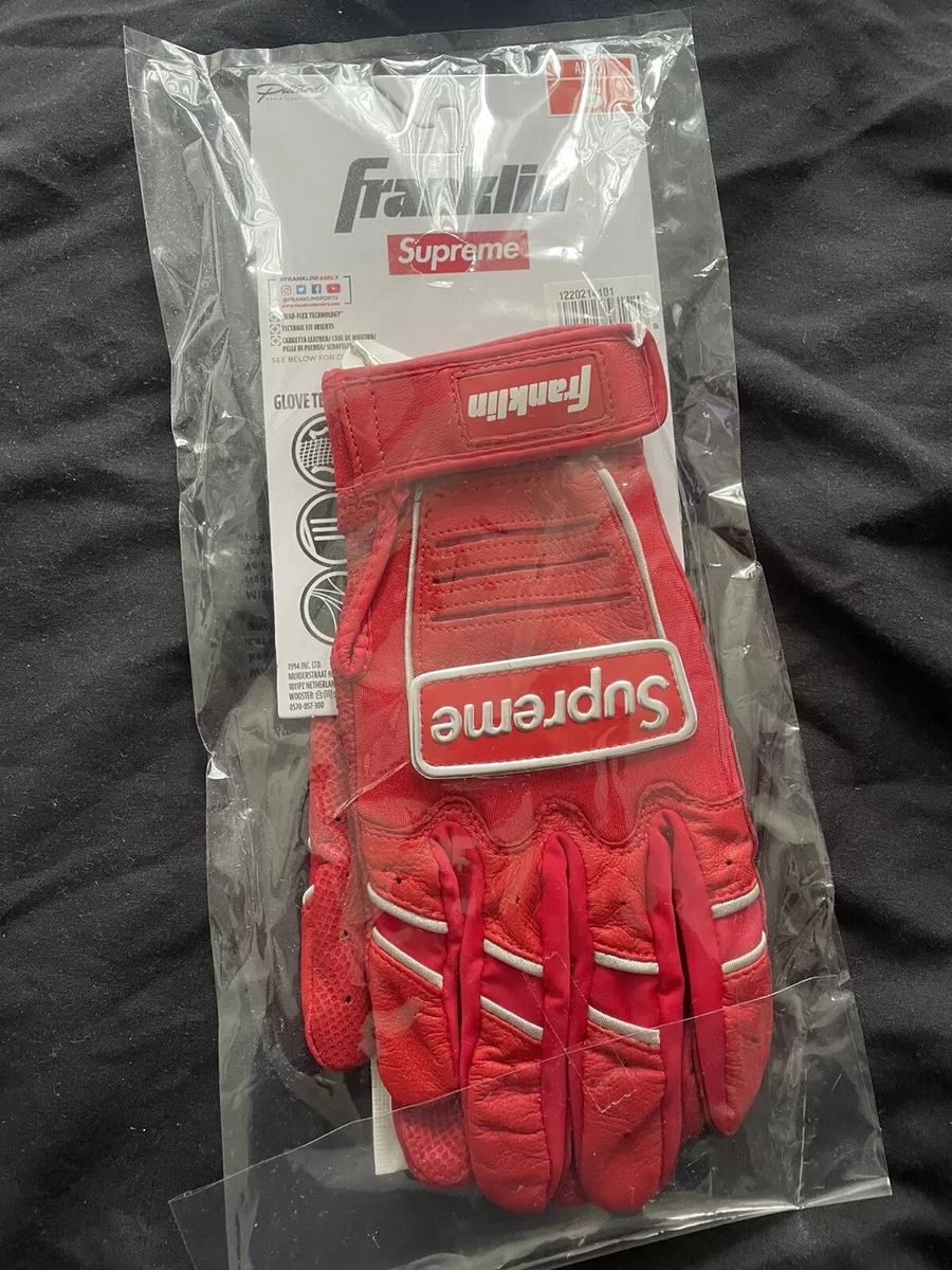 Supreme®/Franklin® CFX Pro Batting Glove Red Small DEADSTOCK Ready To Ship  SS22