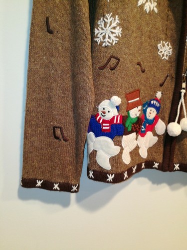 Designers Originals Studio Joy Damen Größe S Weihnachten hässlich Cappuccino Pullover - Bild 6 von 12
