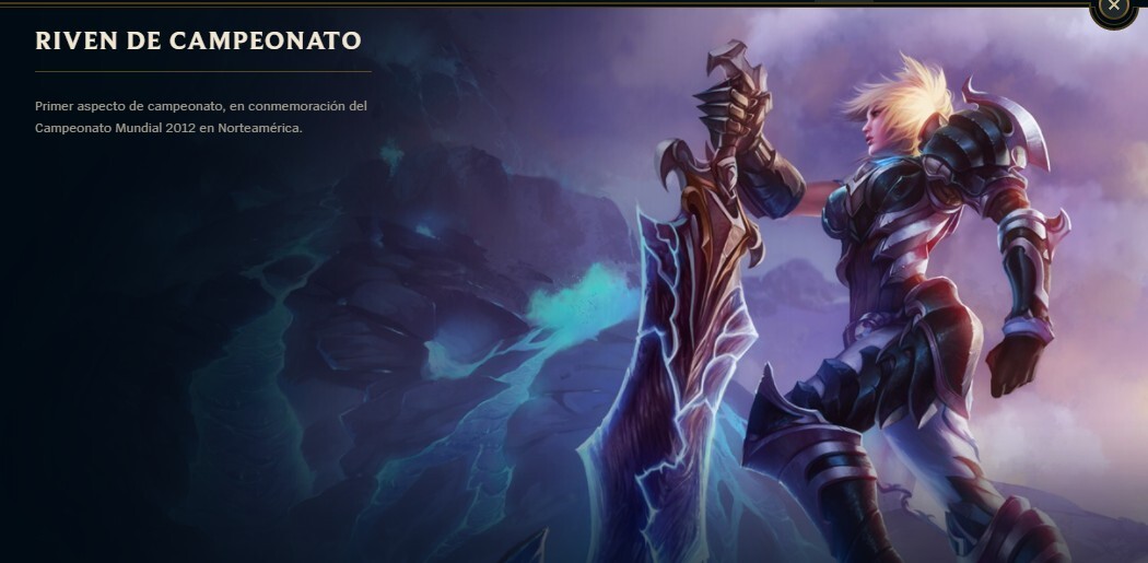Original Championship Riven EUW league of legends account. 360 skins, all  champs | eBay