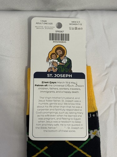 NWT St. Joseph Catholic Sock Religious Unisex Socks - Picture 4 of 5