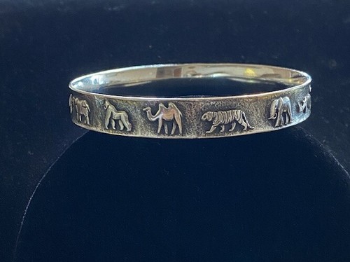 JAMES AVERY ZOO ANIMALS ENDANGERED BANGLE BRACELET STERLING MED 2-1/2” RETIRED - 第 4/18 張圖片