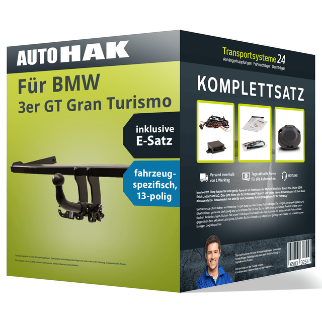 BMW 3er GT Gran Turismo Anhängerkupplung abnehmbar +eSatz 13pol 12- NEU BMW 3er GT Gran Turismo Anhängerkupplung abnehmbar +eSatz 13pol 12- NEU