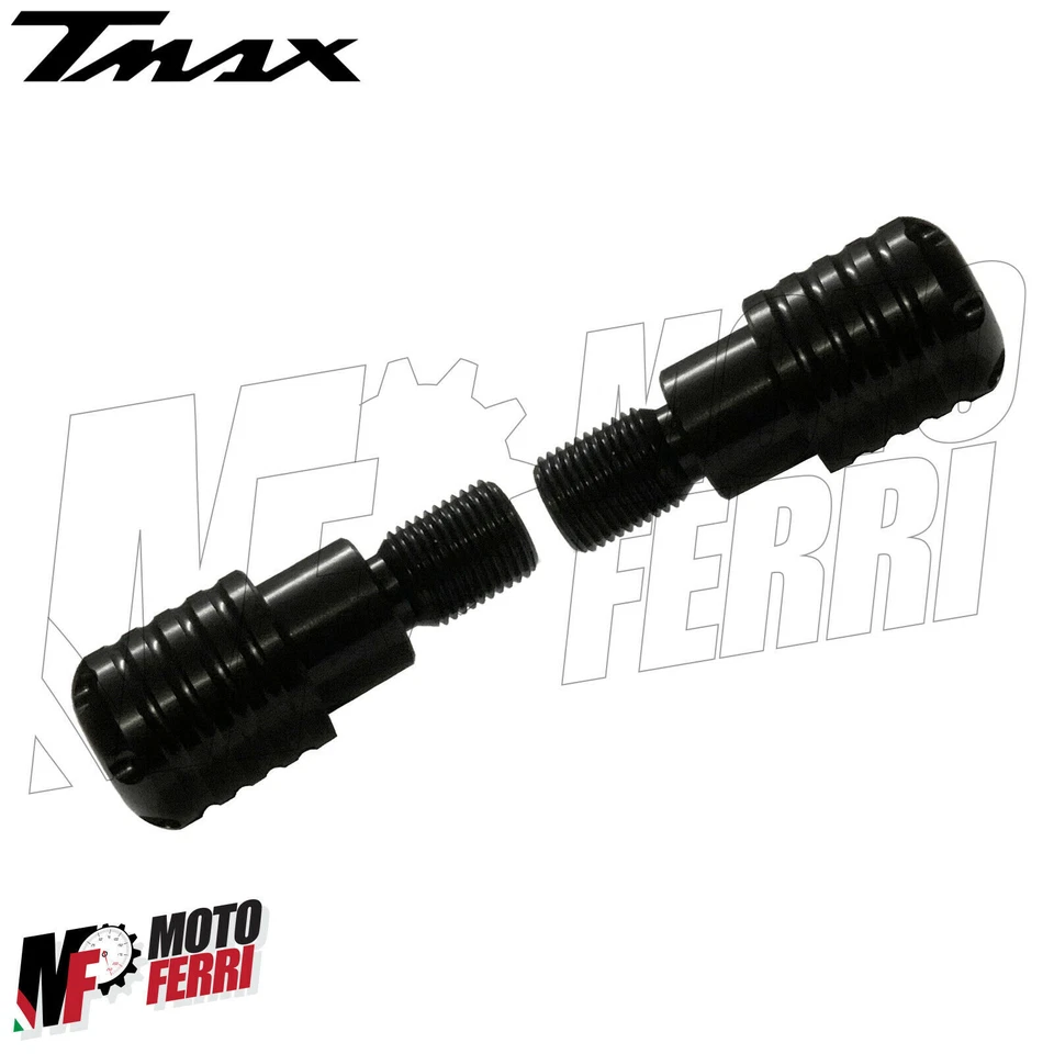 MF2477 Stabilizzatori Manubrio Manopole Nero Yamaha TMax 500 530 560 2001 / 2021 - Immagine 4 di 4