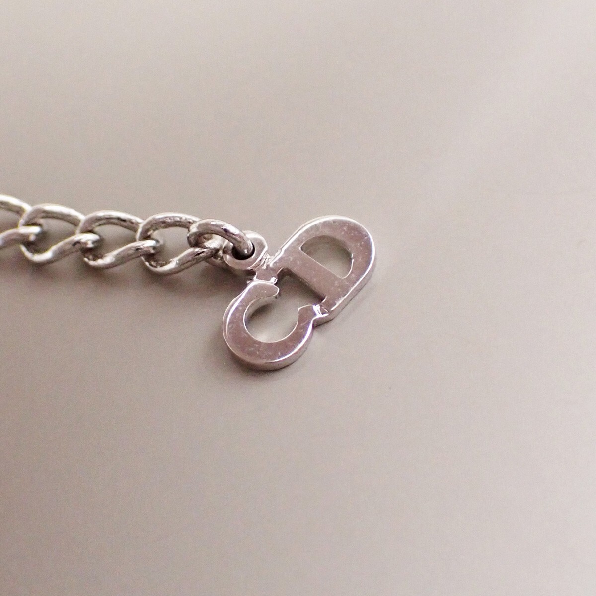 美品　Christian Dior ブレスレット CHRISTIAN DIOR CD Logo Bracelet Bangle Silver Accessory