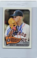 2014 Heritage #80 Brett Oberholtzer Houston Astros Signed Auto *F9355