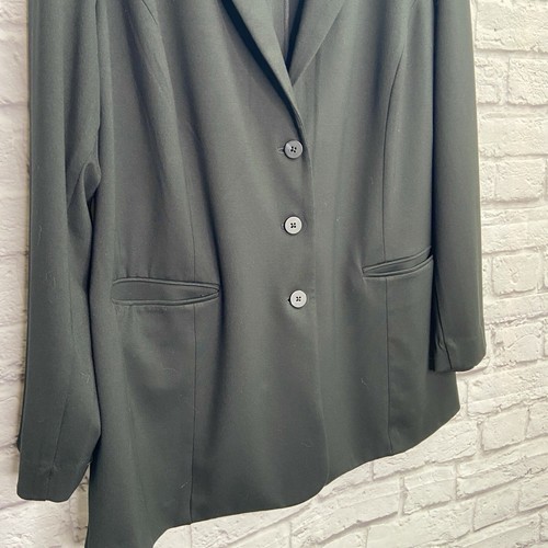 Blazer Jill Ponte taglia 3X più maniche lunghe tasche con bottoni softshell nero - Foto 4 di 6
