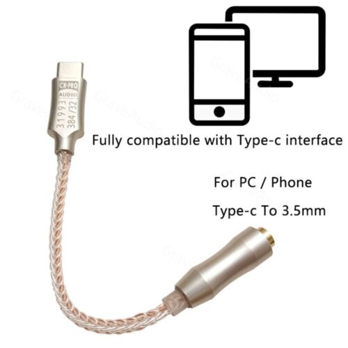 Typ C bis 3,5mm Kopfhörer verstärker Audio Decoder Für Handy/PC - Bild 6 von 10