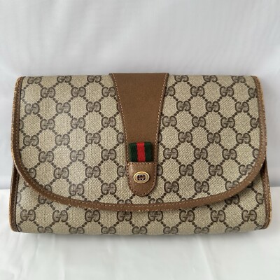 バッグ Vintage Gucci pouch Shelly line leather GUCCI Shelly Line Crossbody Bag • Vintage Brand Bag