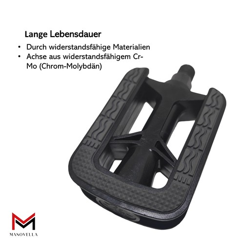 Fahrrad Pedale Anti Rutsch MTB Trekking City Fahrradpedale mit Reflektoren STVZO - Bild 6 von 8