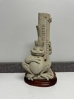Retired 2000 Carruth Studios 10” Frog on Log Thermometer Plaque Signed RG
