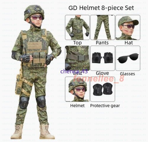 Children's Spring Autumn Camouflage Suit Special Forces Tactic Training Uniform - Picture 14 of 42