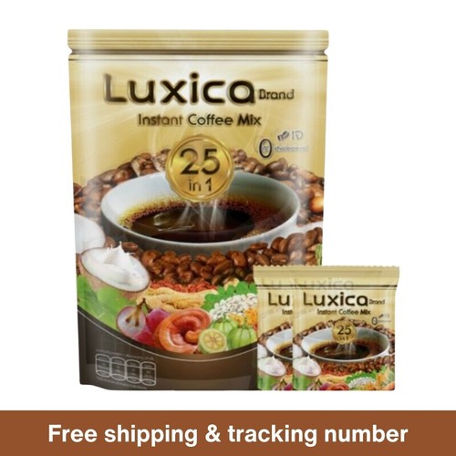 10x Luxica Gold Mezcla de café instantáneo 35 en 1 hierbas sin azúcar Dieta Bebida Salud - Imagen 8 de 14