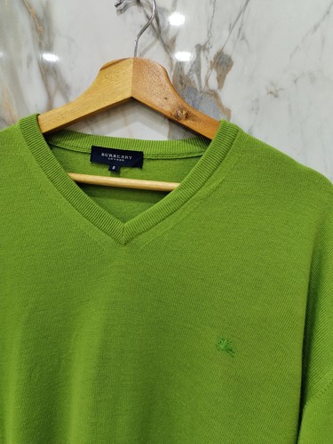 Burberry London Sweater 60% Wool Men's Green Size 8 - Picture 2 of 9