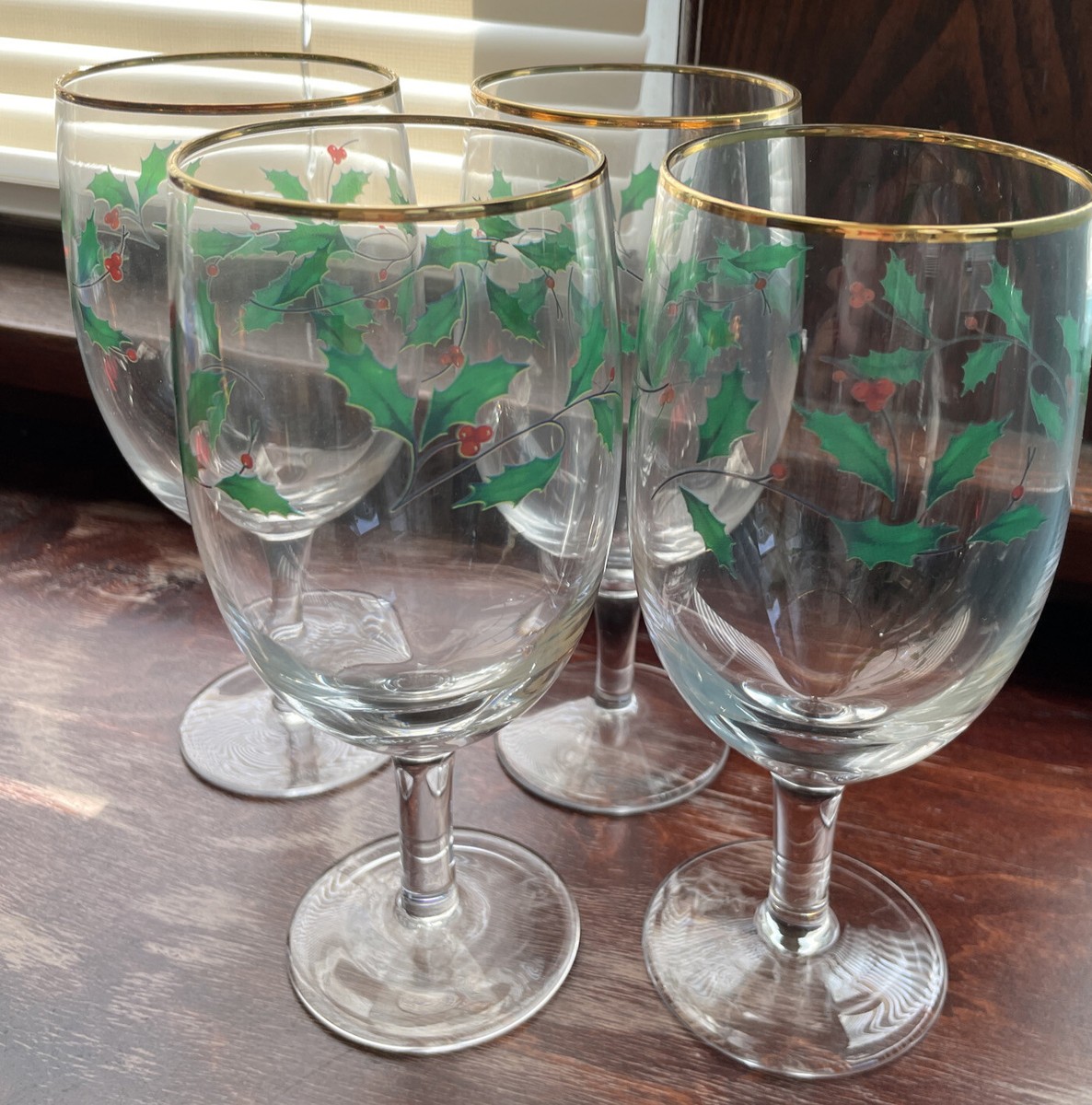 Lenox Holiday/Christmas Wine Glasses