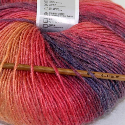 Hot 2Balls*50g Soft Cashmere Wool Rainbow Wrap Shawl DIY Hand Knitwear Yarn 08 - Picture 4 of 24
