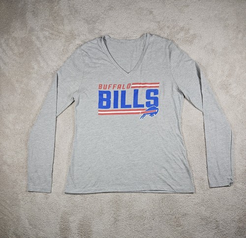 Buffalo Bills Damen Größe Large Tshirt Langarm grau