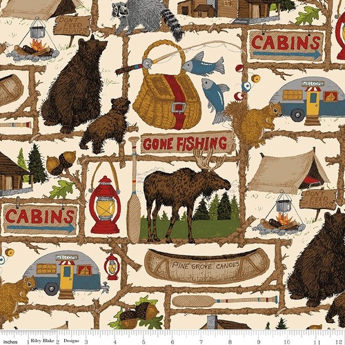 Woodland & Western Theme Fat 1/4's Riley Blake Fabric $3.99 Ships Any Amount - Picture 9 of 74