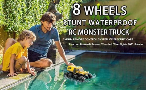 Amphibious RC Truck 1: 12 8WD, 2.4G Off Road Waterproof Large Remote Control Car - Picture 8 of 11