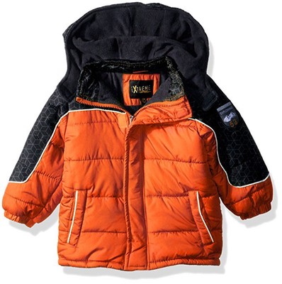 iXtreme Baby Boys Infant Tonal Print Colorblock Puffer