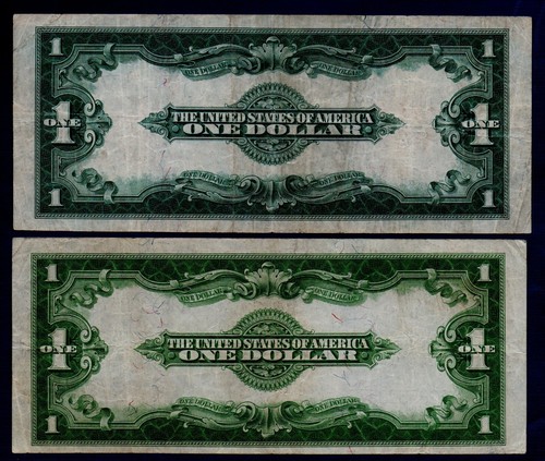 USA Banknotes 1 Dollar Red & Blue Seal 1923 Fine & VF - Picture 2 of 8