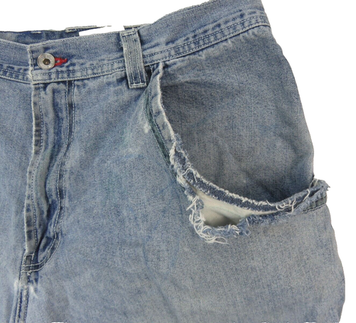Pantalones Cortos De Colección JNCO Cortos 38x14 Sueltos Años 90 Ancho Thrashed Distress Patinador EE. UU. - Imagen 7 de 18
