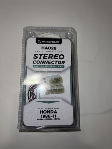 Scosche HA028SD Stereo Connector Kit Honda 1986-11 Acura Isuzu NEU! SCHNELLER VERSAND!