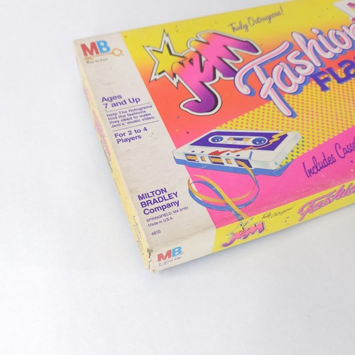 Juego de mesa flash vintage Jem Fashion 1986 Milton Bradley cinta de casete sin dados - Imagen 3 de 6