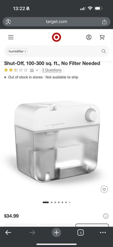 PureGuardian 1 Gallon Humidifier | Model: H1035 NEW Open Box Pure Guardian - Picture 4 of 4