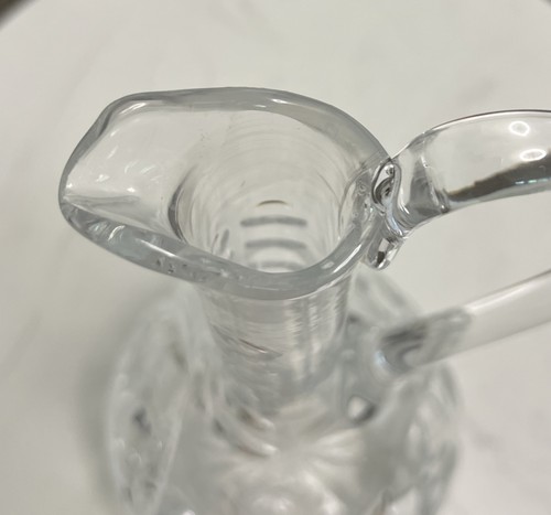 Vintage Crystal Decanter With Stopper Heavy Cut Glass 16.5” Etched Floral - Picture 11 of 19