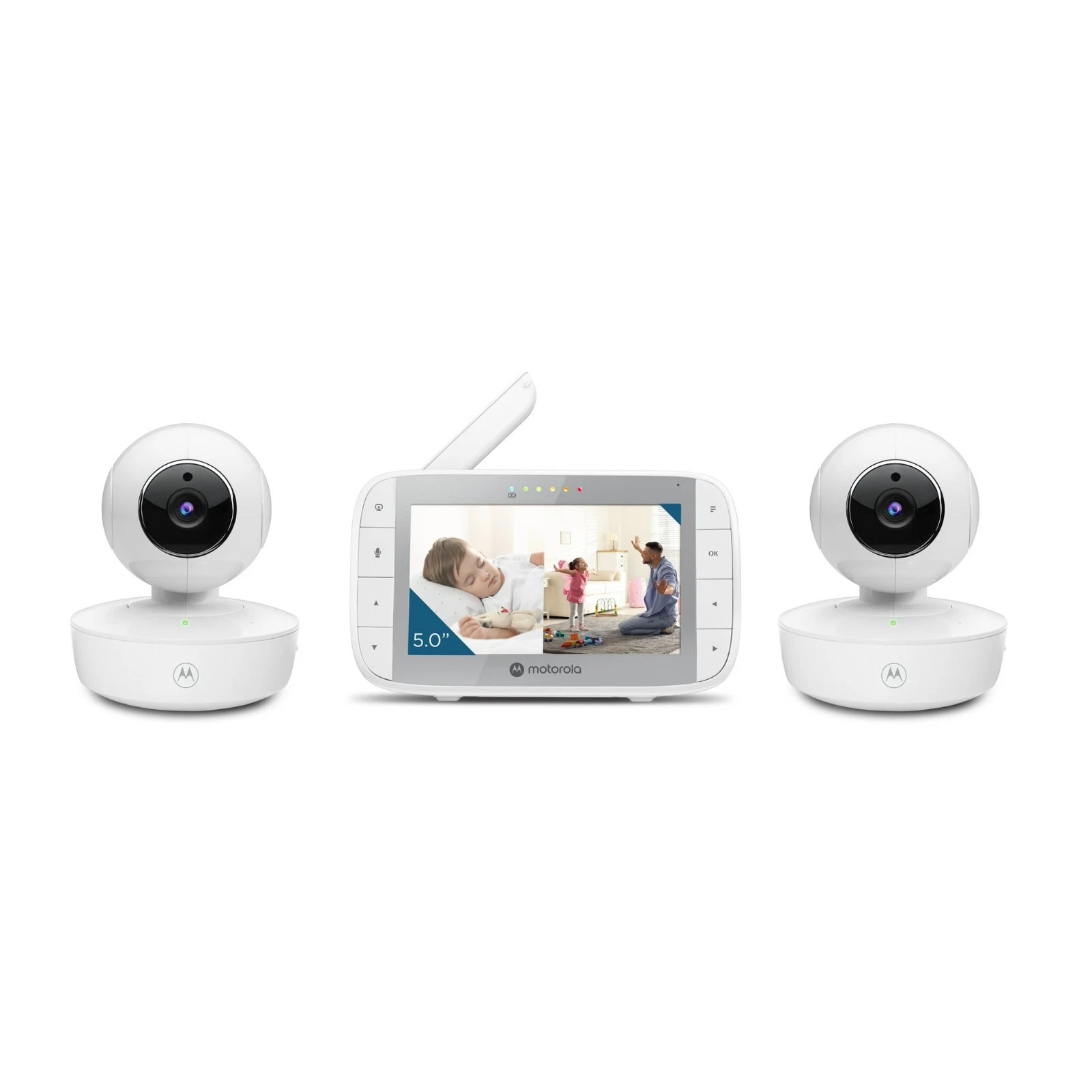 Motorola VM36XL-2 5" HD Video Baby Monitor with 2 Cameras Motorized Pan Tilt™