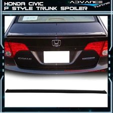 Fits 06-11 Honda Civic 8th Sedan 4-Door P Style Unpainted ABS Trunk Spoiler Wing