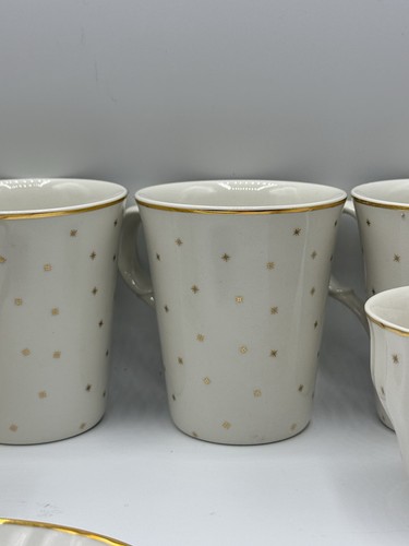 Laura Ashley “Starlight” Bone China Tea Service Partial Set Gold Stars England - Picture 11 of 16