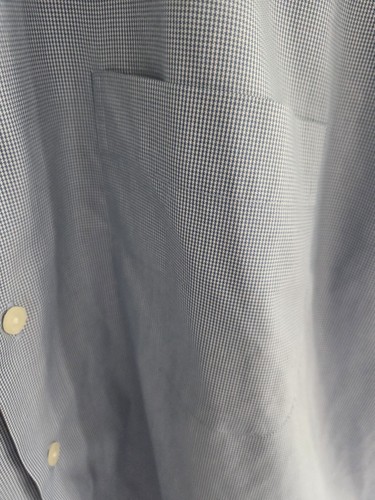 Camisa Eddie Bauer Para Hombre XL Azul Cuadros Manga Corta Abotonada Resistente a las Arrugas - Imagen 4 de 7