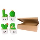  4 Pcs Cacti Plants Succulent Bonsai Decorations Resin Potted Simulation