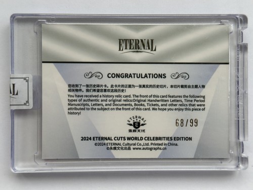 2024 Eternal Cuts World Antonie van Leeuwenhoek Authentic History Relic /99 - Picture 2 of 4