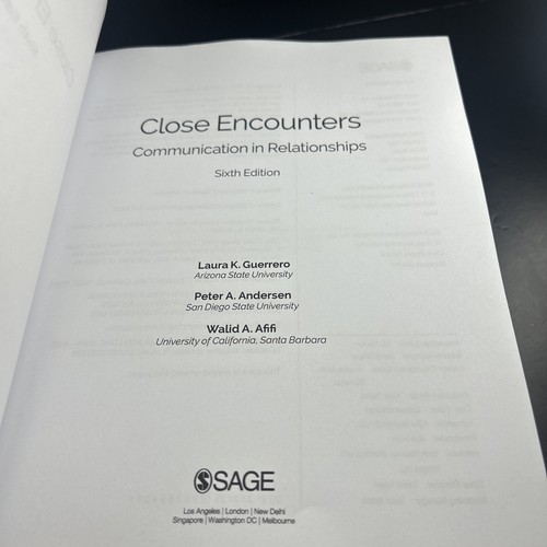 Close Encounters : Communication in Relationships by Walid Afifi, VERY GOOD - Bild 6 von 6