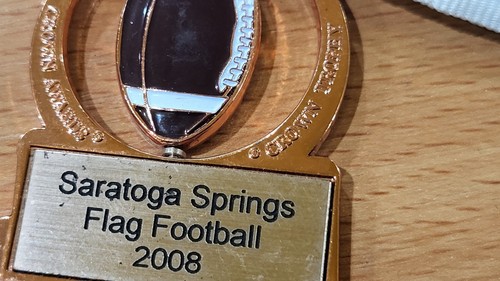 Saratoga Springs Flag Football 2008 Award Medal With Lanyard - Picture 2 of 6