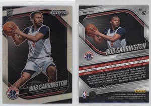 2024-25 Panini Prizm Black Silver Prizm Bub Carrington #92 Rookie RC