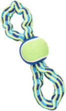 Colorful Rope Bungee Dog Toy with Squeaker  Tug of War Rope and Tennis